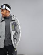 O'neill Activewear Kinetic Borg Fleece Jacket Hooded In Gray - Gray