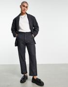 Bando Brushed Wool Relaxed Fit Suit Jacket-gray