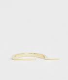 Asos Design Minimal Double Look Ring In Gold Tone - Silver
