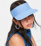 Glamorous Exclusive Visor Hat In Light Blue Nylon-blues