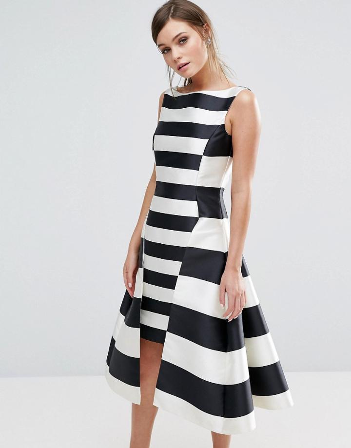 Coast Kady Dramatic Stripe Dress - Multi