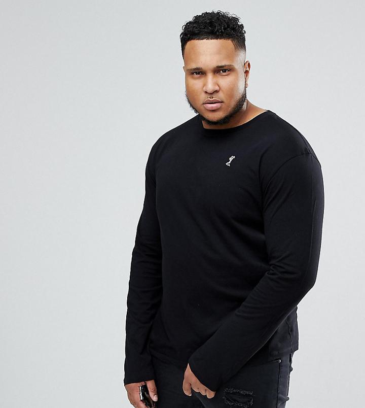 Religion Plus Jersey Long Sleeve Top - Black