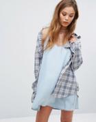 Rvca Relaxed Flannel Checked Shirt - White