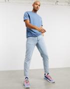 Asos Design Classic Rigid Jeans In Light Wash-blues