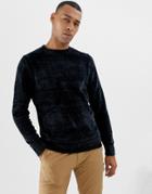 Threadbare Chenille Knitted Sweater - Navy