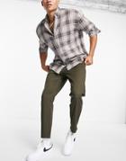 River Island Tapered Chinos In Green