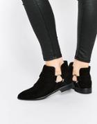 Asos Alara Pointed Ankle Boots - Black