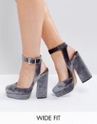Asos Pinata Wide Fit Platforms - Gray