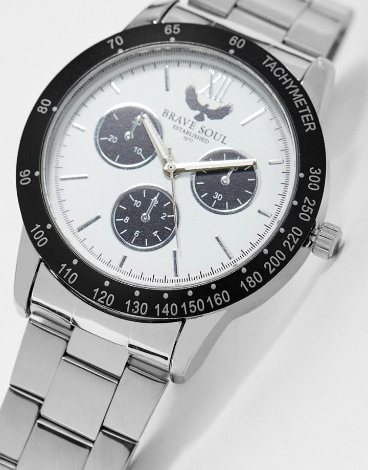 Brave Soul Chunky Bracelet Watch In Silver