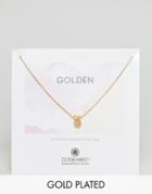 Dogeared Gold Plated Golden Open Pineapple Reminder Necklace - Gold