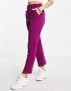Asos Design Slim Skim Cigarette Pants In Purple