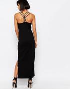 Vero Moda Lattice Back Maxi Dress - Black