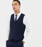 Heart & Dagger Skinny Suit Vest-navy