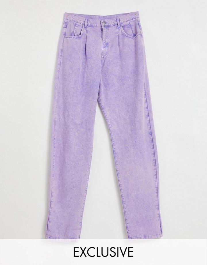 Reclaimed Vintage Inspired '83 Unisex Relaxed Fit Jean In Lilac-purple