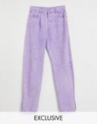 Reclaimed Vintage Inspired '83 Unisex Relaxed Fit Jean In Lilac-purple