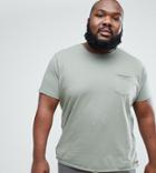 Brave Soul Plus Basic Raw Edge T-shirt - Green