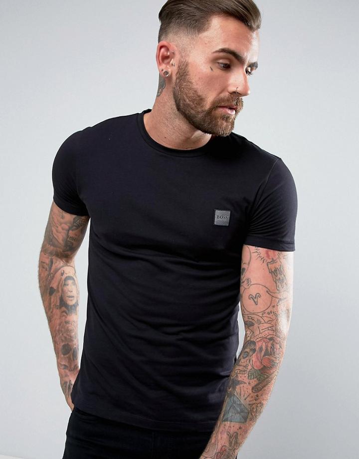 Boss Orange By Hugo Boss Tommi Uk Slim Fit Logo T-shirt Black - Black