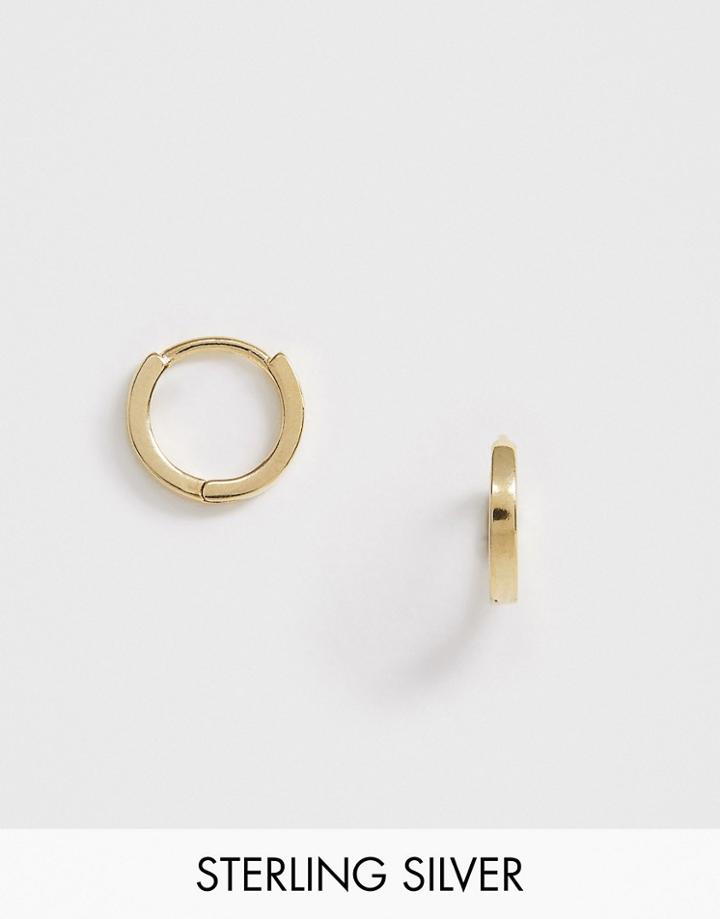 Astrid & Miyu Gold Plated Mystic Huggie Hoop Earrings