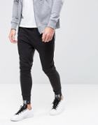 Jack & Jones Core Joggers With Logo Cuff Detail - Black