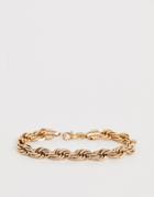 Wftw Twisted Rope Chain Bracelet In Gold - Gold