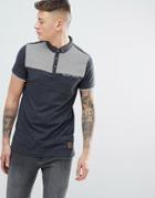 Brave Soul Contrast Geo Pocket Polo - Gray