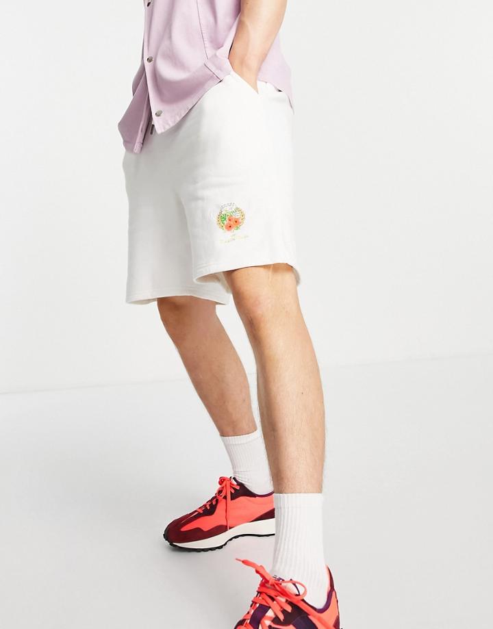 Liquor N Poker Tennis Club Relaxed Shorts Set In Off White