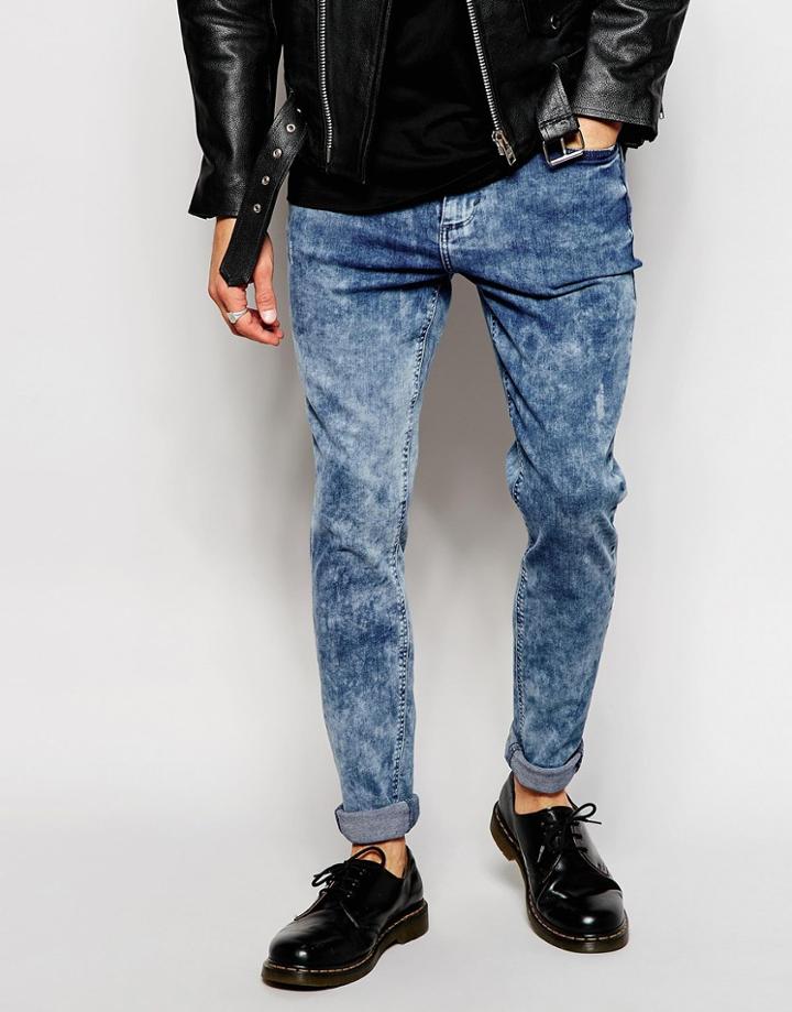 Systvm Skinny Jean Stone Washed - Blue