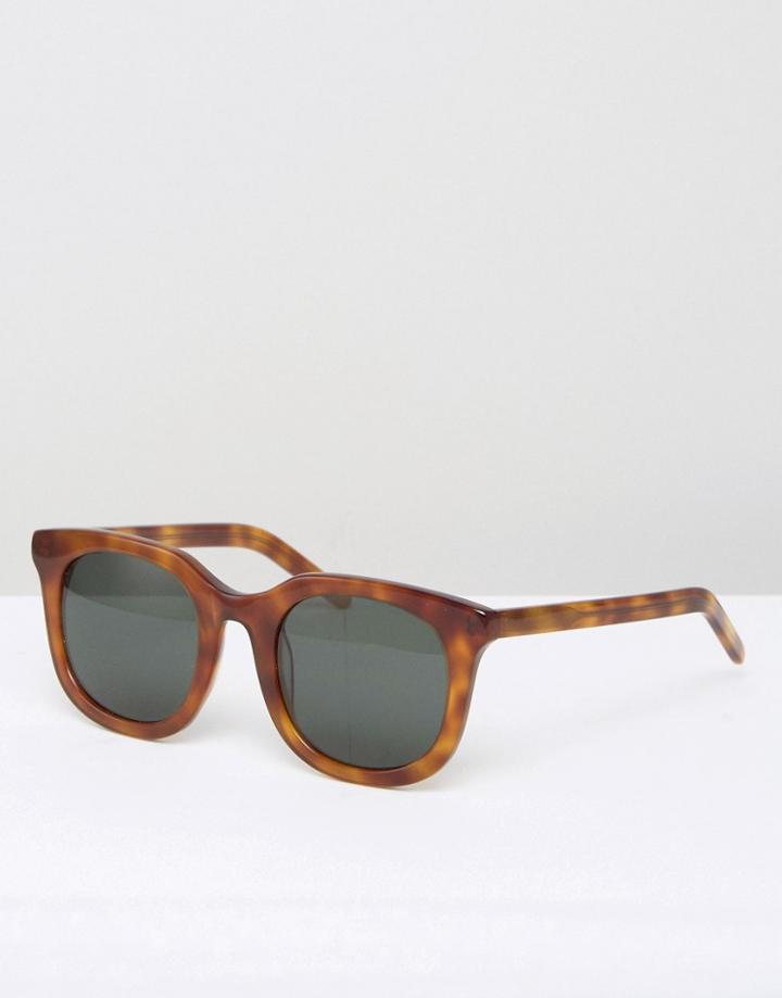 Han Kjobenhavn Square Sunglasses Ace Raven In Tort - Brown