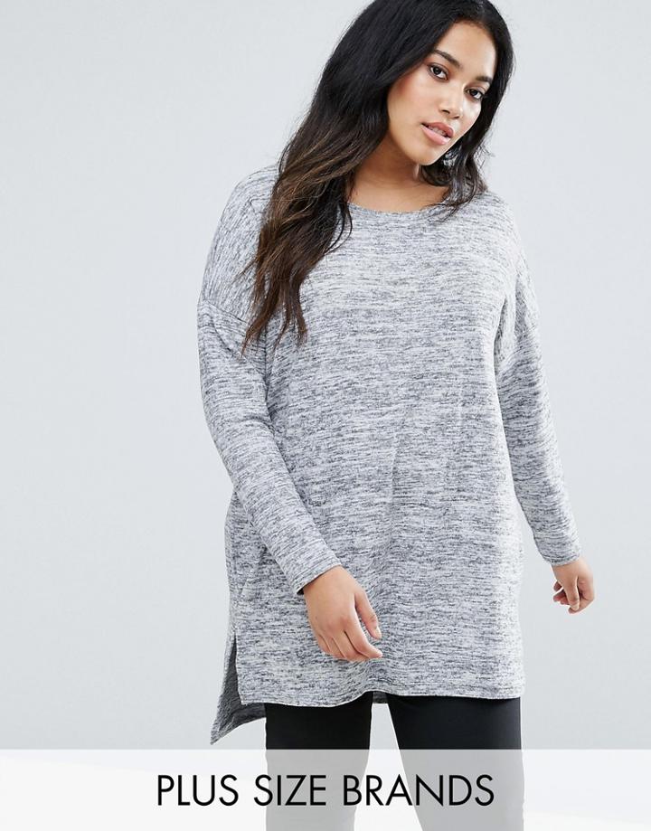 Junarose Fine Gauge Knit Sweater - Gray