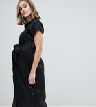 New Look Maternity Animal Midi Shirt Dress In Black - Black