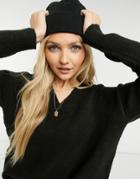 Urban Bliss V-neck Knit Sweater In Black