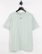 Nike Essential Boyfriend T-shirt In Seafoam Green With Mini Swoosh