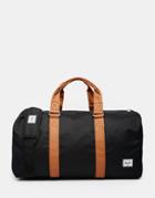 Herschel Supply Co Ravine Carryall In Black With Contrast Tan Straps - Black