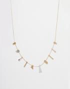 Asos Mix Shapes Chain Necklace - Multi