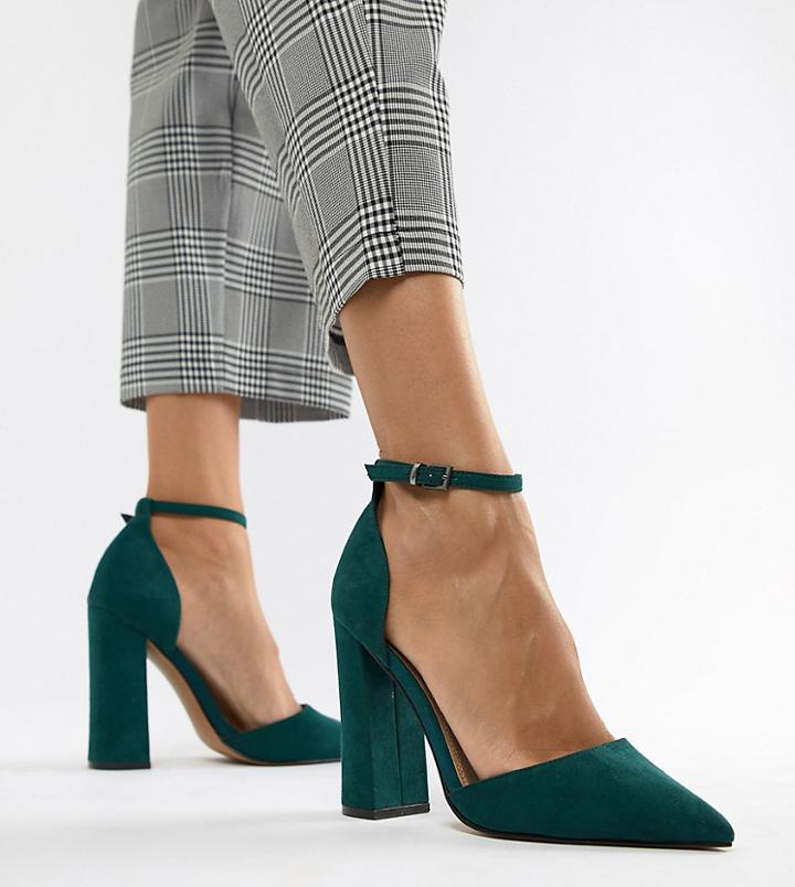 Asos Design Pebble Pointed High Heels - Green