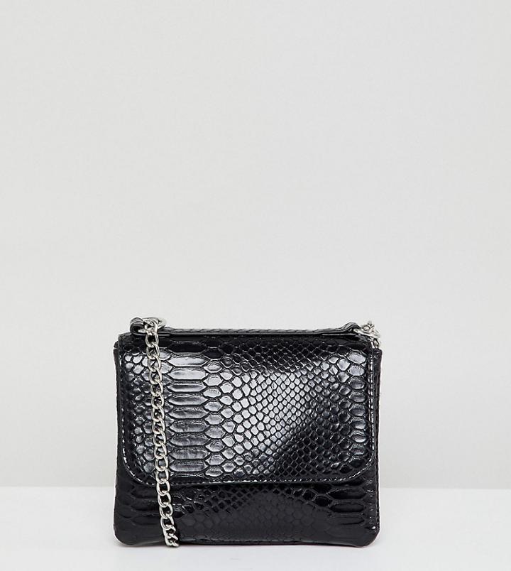 Monki Snake Chain Strap Cross Body Bag - Black