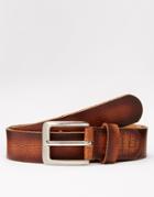 Lyle & Scott Leather Belt - Brown