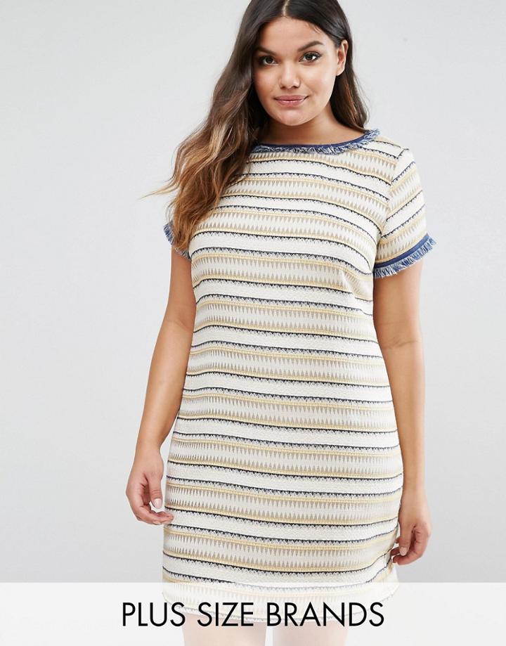 Elvi Texured Shift Dress - Yellow