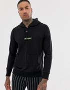 Night Addict Neon Badge Hoodie - Black