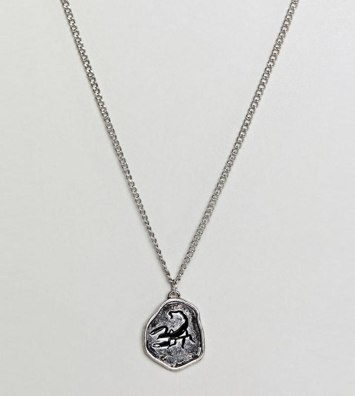 Reclaimed Vintage Inspired Scorpion Pendant Necklace In Silver Exclusive To Asos - Silver