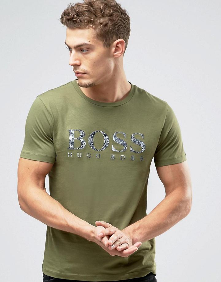 Boss Orange Tommi 3 Logo T-shirt - Green