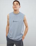 Mennace Embroidered Tie Dye Vest - Gray