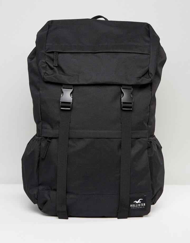 Hollister Backpack Roll Top In Black - Black