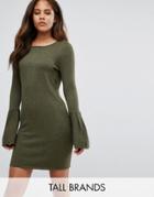 Vero Moda Tall Bell Sleeve Sweater Dress - Green