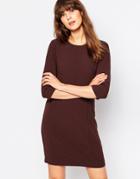 Vero Moda 3/4 Sleeve Shift Dress - Black Coffee