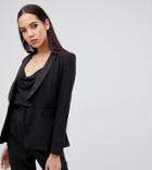 Tfnc Super Mini Dress With Asymmetric Hem In Silver Iridescent