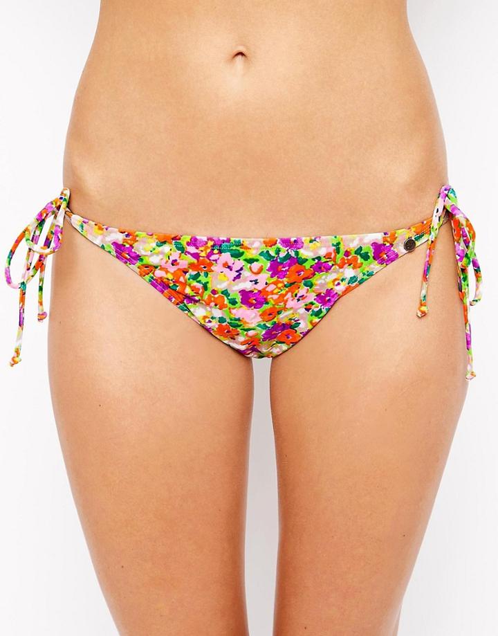 All About Eve Pretty Floral Tie Side Bikini Bottom - Multi