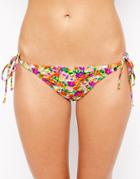 All About Eve Pretty Floral Tie Side Bikini Bottom - Multi