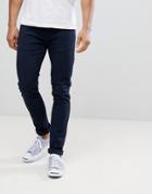 Farah Drake Twill Slim Fit Jeans In Navy - Navy