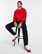 Calvin Klein Performance Front And Side Taping Logo Sweatshirt In Red